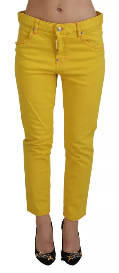 Dsquared² Sarı Pamuklu Düşük Bel Kot Pantolon Cool Girl Jeans
